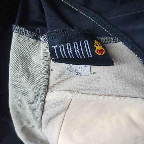 2X Torrid's 18 20 One Piece Skirted Blk Swimsuit - Picture 3 of 7